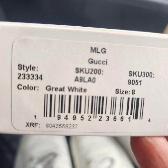 GUCCI LEATHER Web Sneaker 'White' size 8 restored - Picture 12 of 12